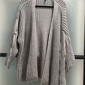 Cozy Gray Women's Knit Cardigan